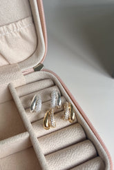 Berkely Rhinestone Drop Stud Hoops