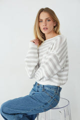 Celia Striped Knit Sweater