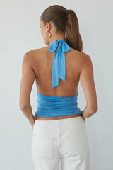 Deepika Ruched Halter Top