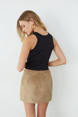 Delara Suede Mini Skort