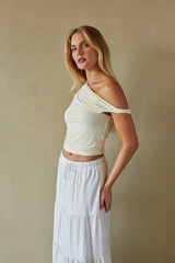 Fern Linen Tiered Maxi Skirt