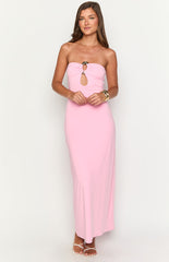 Harriet Pink Strapless Maxi Dress
