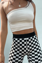 Rachel One Shoulder Ribbed Tank