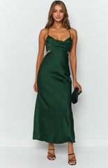 Taleah Cut Out Maxi Dress Green
