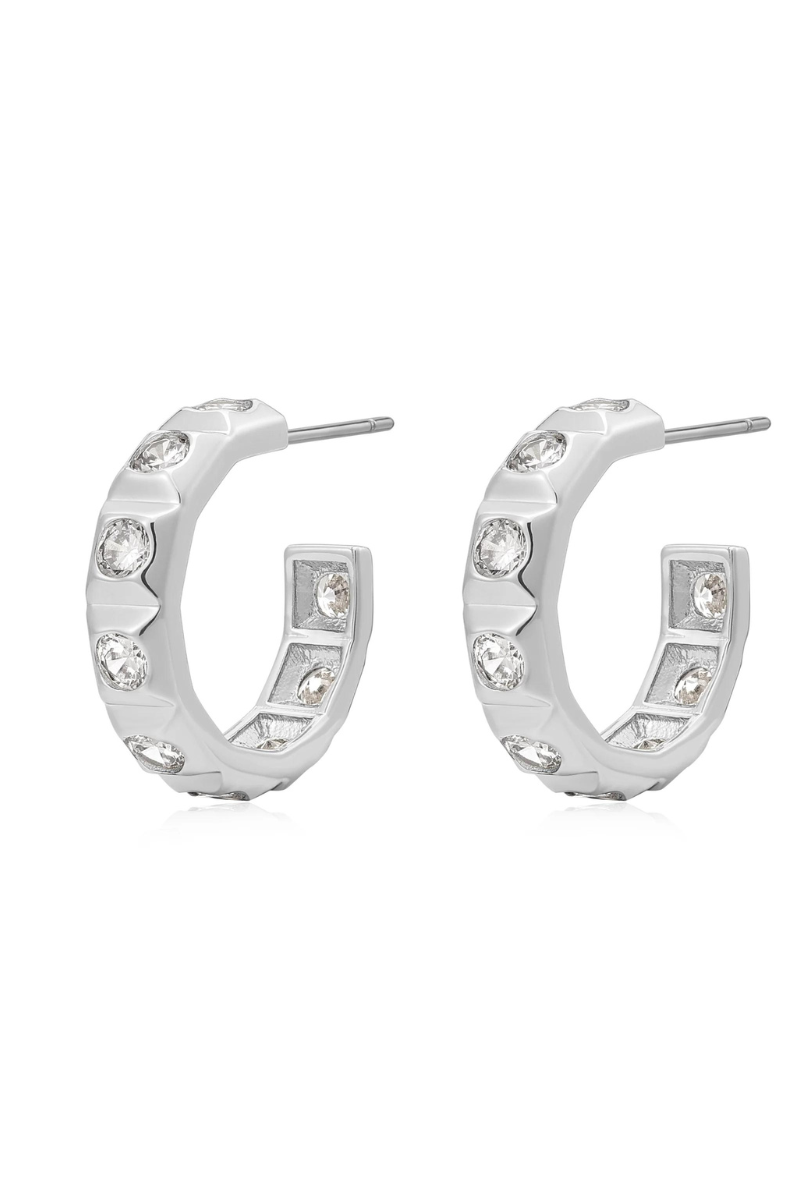 LUV AJ Mini Pyramid Stud Hoops