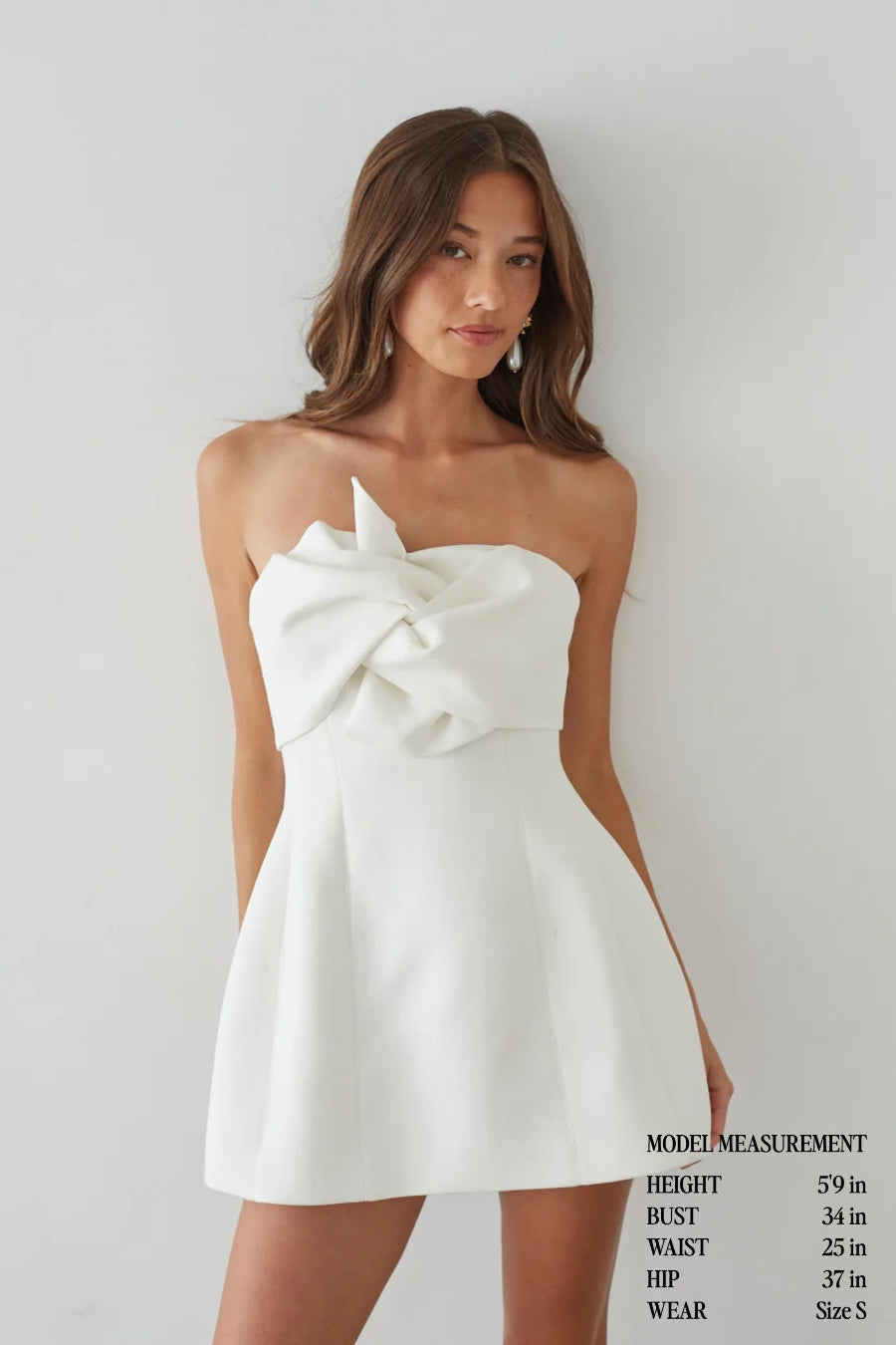 Alix Twist Front Bubble Mini Dress