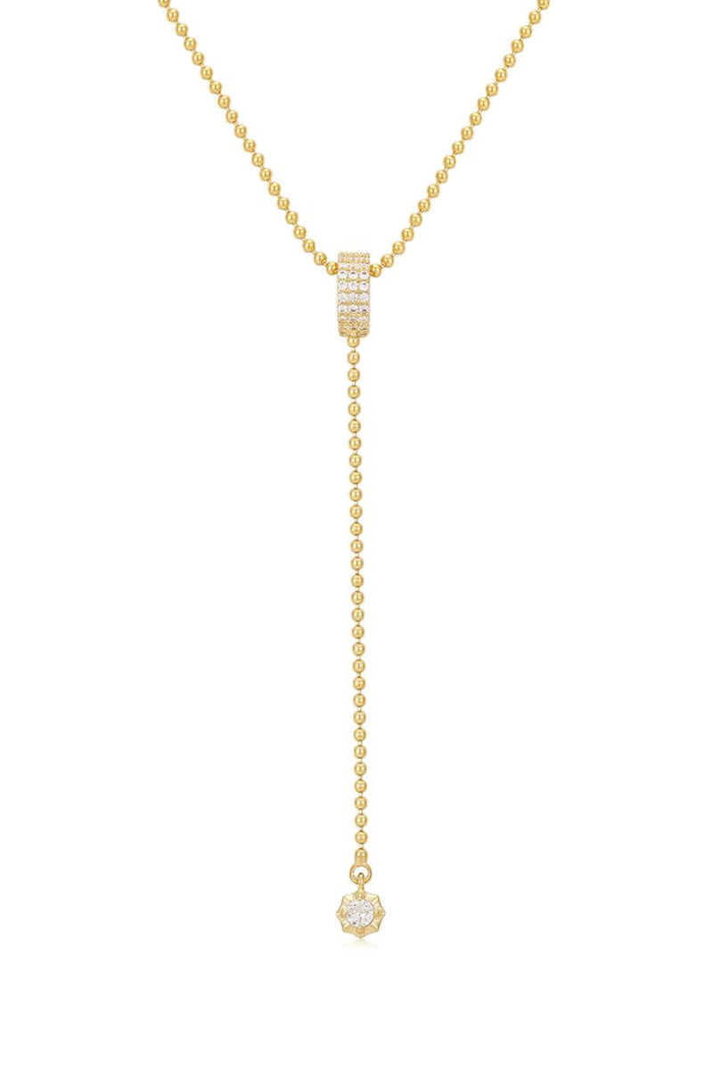 LUV AJ Ball Chain Lariat Necklace