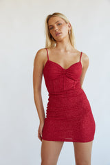 Clara Glitter Corset Bodycon Mini Dress