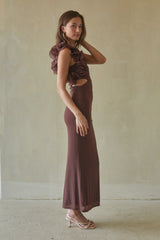 Echo One Shoulder Ruffle Maxi Dress