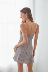 Liv Gingham Fit and Flare Mini Dress