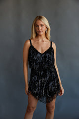 Lola Sequin Fringe Mini Dress