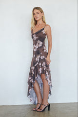 Stormi Mesh Floral Midi Dress